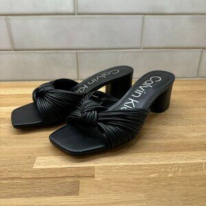 Calvin Klein Beanca Heeled Slip On Women's Sandal Black 7 M
